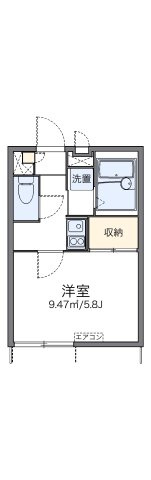 レオパレスメゾン田中Ⅱの間取り