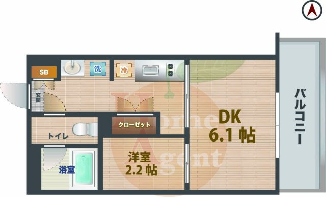 【間取り】 | KOENJI　Crossover | 1DKのお部屋です。