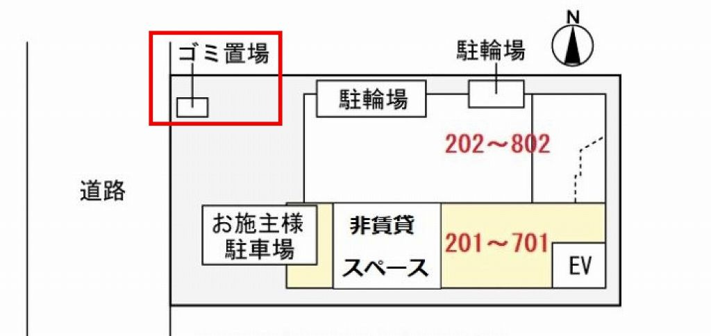ジーヴイ　アリイ　アサクサの駐車場
