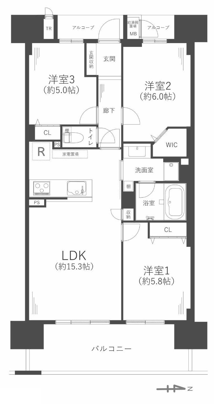 BELISTA東淀川大桐C棟の間取り