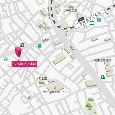 【地図】 | ＡＶＥＮＩＲ渋谷本町