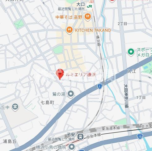 ルミエリア横浜の地図