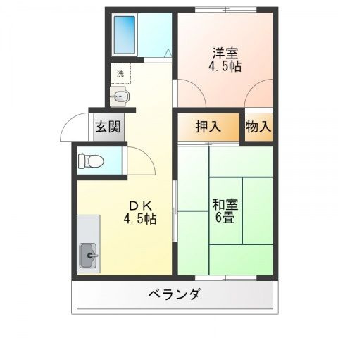 エステートピアひまわり3の間取り