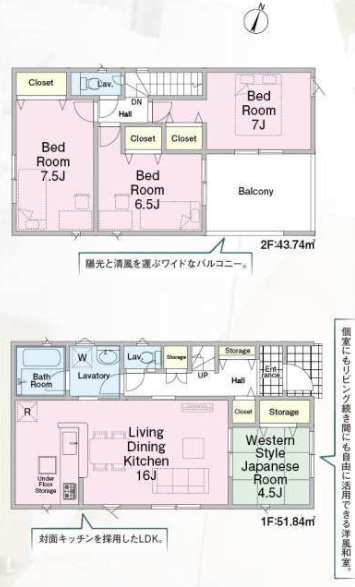 川越市新宿町第8　新築戸建　全5棟　クレイドルガーデンの間取り