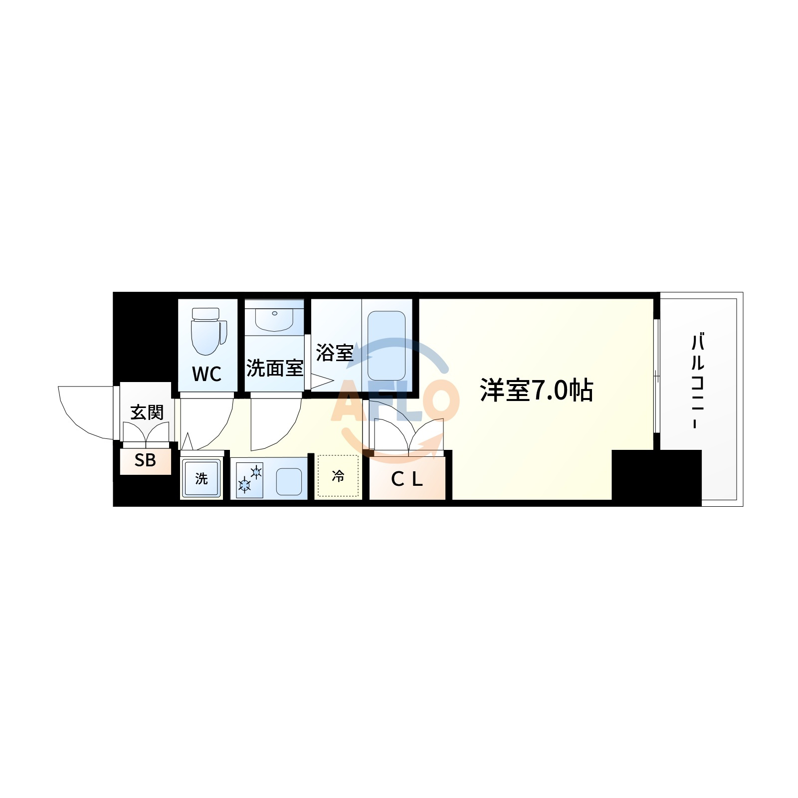 ダブルスタイル新大阪Ⅱの間取り|W-STYLE新大阪Ⅱ　間取り