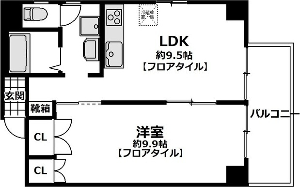 月岡ビルの間取り|間取りです。