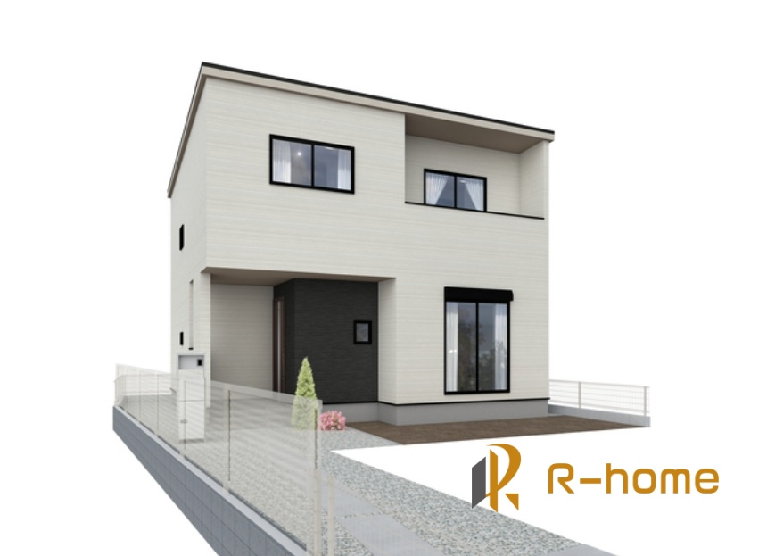土浦市中央2丁目1期　新築戸建て　3号棟の外観パース|2026年10月完成予定！近隣の同仕様完成物件をご見学いただけます♪