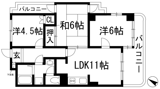 【間取り】 | IS上ケ原
