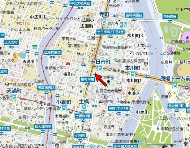 ウイング十日市の地図