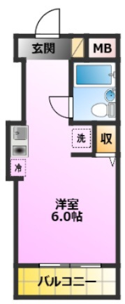 スカイコート武蔵小杉第６の間取り|駐輪スペース☆室内洗濯機置場☆