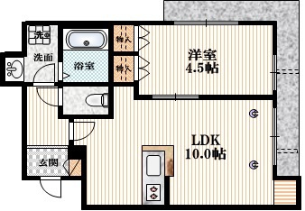エスポワールの間取り|★人気のカウンターキッチン★