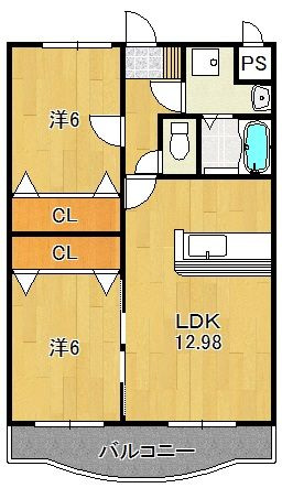 ドミールパレス櫛原の間取り