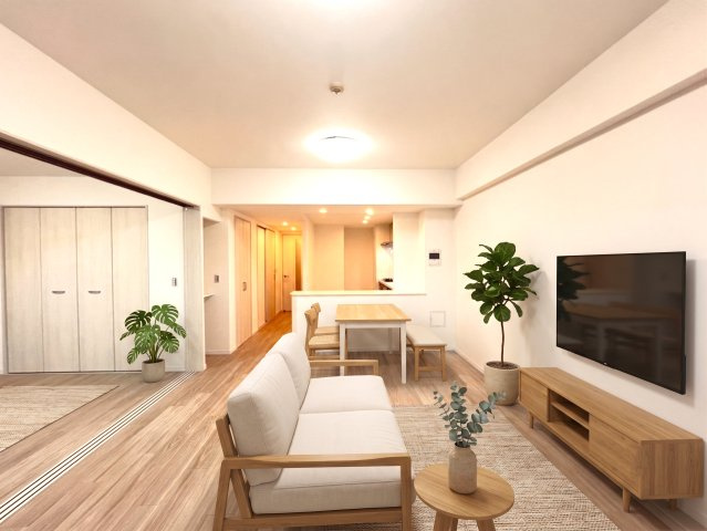 【居間・リビング】 | アトムセレクト　コスモクラルテ西船橋 | 掲載の室内写真はCGによる家具の配置イメージです。実際の物件には家具は付属しません。