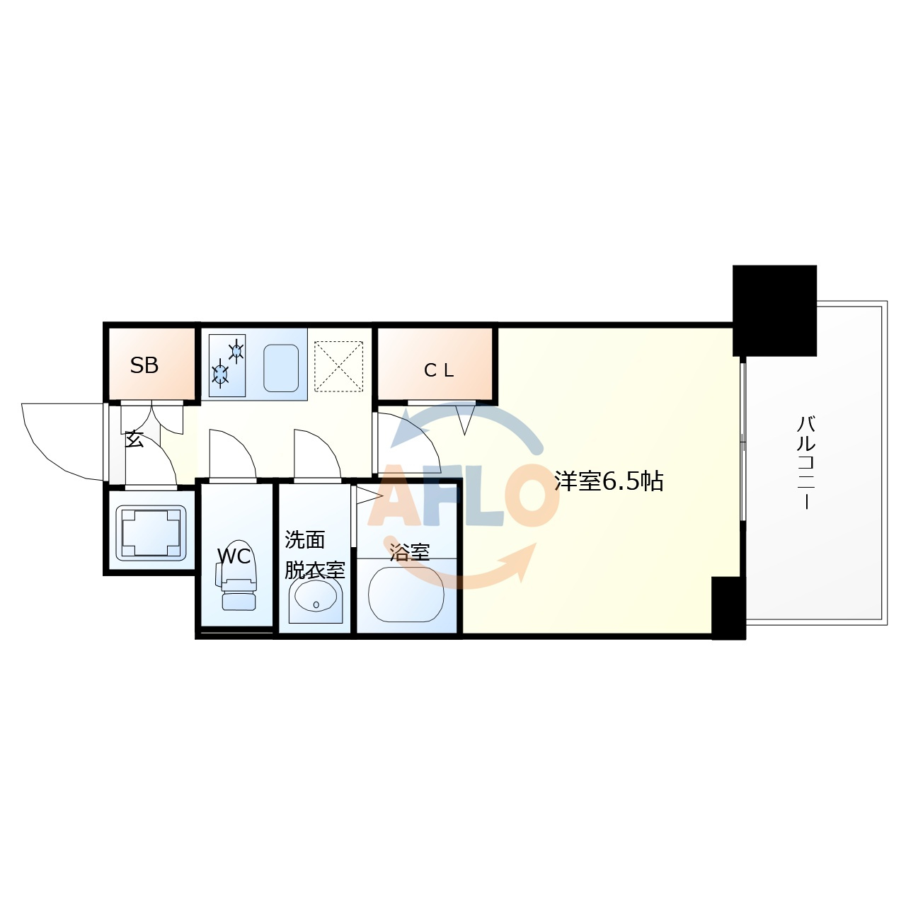 レジュールアッシュ緑橋駅前の間取り