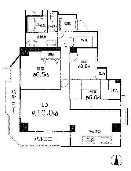 エルシー糀台1・401号棟の間取り