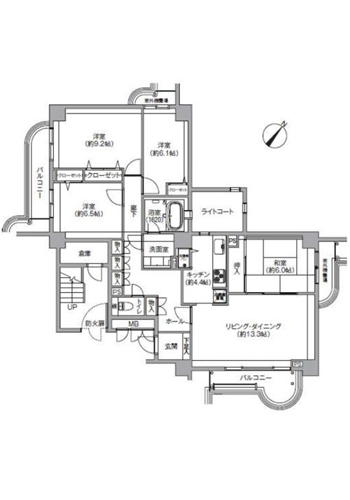 Acityタワーズウエスト・ウイング棟の間取り