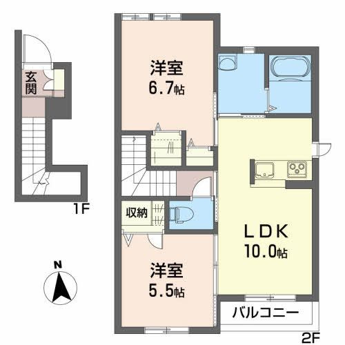 ガナールＡの間取り