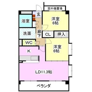レージュ新栄町　　刈谷市近郊の賃貸はクラスホーム刈谷店の間取り