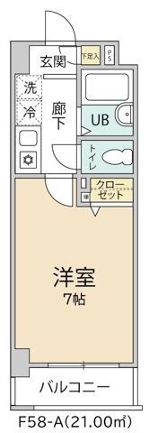 クオーレプロバンス南行徳Ⅱ(F-058)の間取り