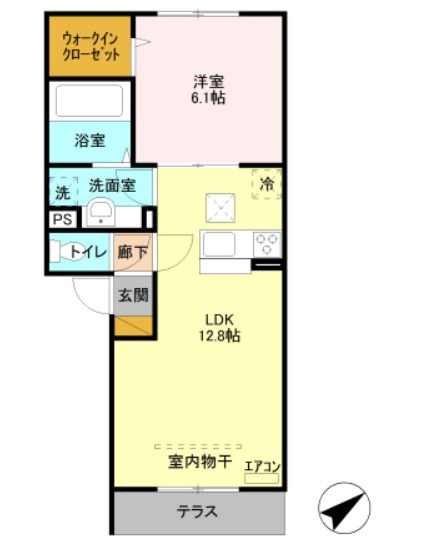 タウンコート　Bの間取り