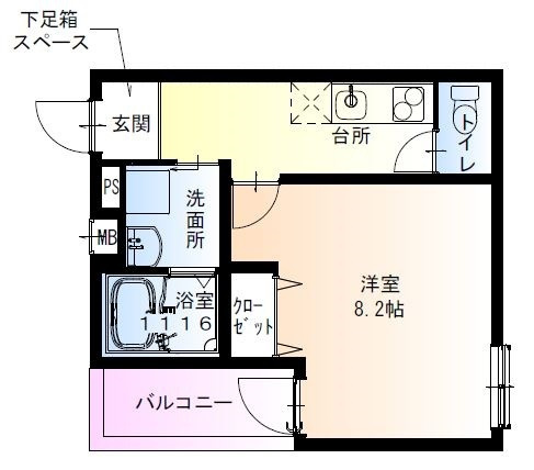 フジパレス平野郷Ⅲ番館の間取り