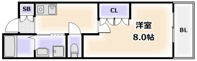 【間取り】 | Le Ciel 難波