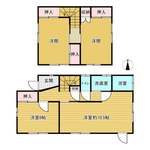 結城市東茂呂中古物件の間取り