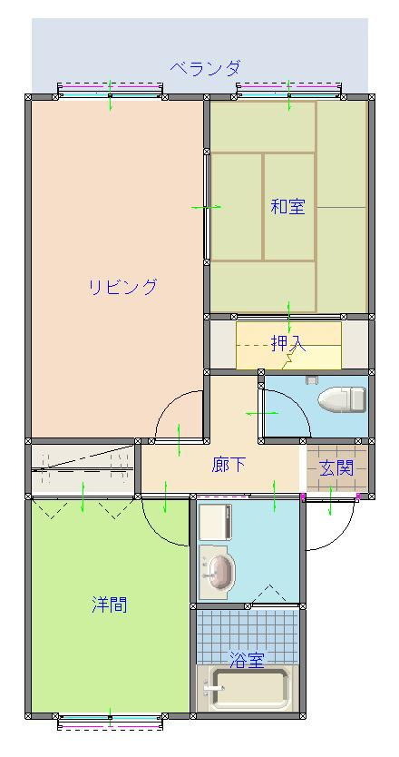 シェソワ西谷A棟の間取り