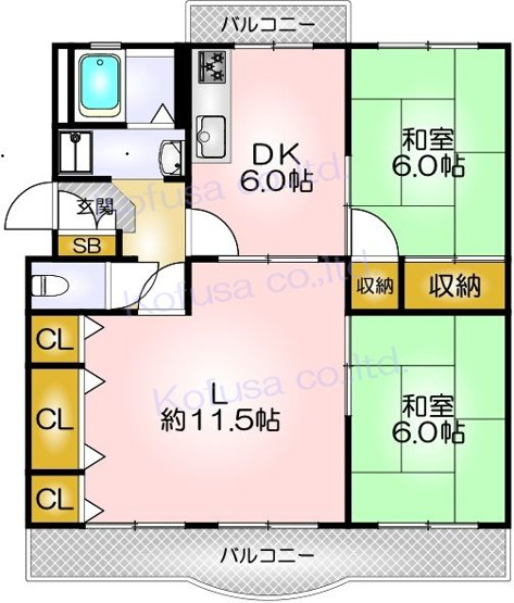 【間取り】 | 名谷26団地105号棟