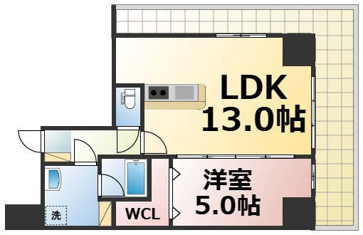 【間取り】 | パラファーレ玉造　仲介手数料無料