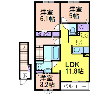 【間取り】 | （仮称）千渡アパート | 掲載写真は同施工会社・同タイプの仕様・設備モデル写真です。建築中のため、現況とは異なる場合がございますのでご了承ください