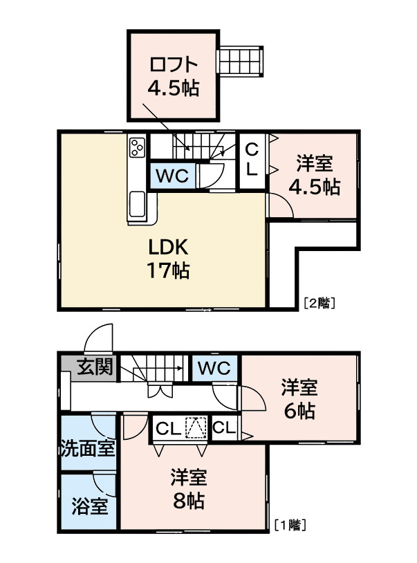 神明町５丁目戸建　　刈谷市の賃貸ならクラスホーム刈谷店の間取り