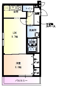 フジパレス平野Ⅱ番館の間取り