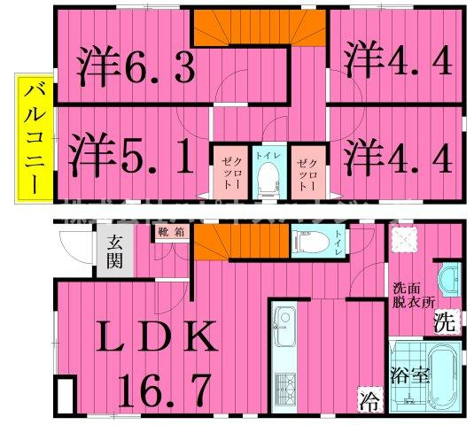 Ｋｏｌｅｔ柏東台～コレットカシワアズマダイ～の間取り