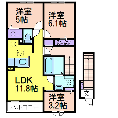 （仮称）千渡アパートの間取り