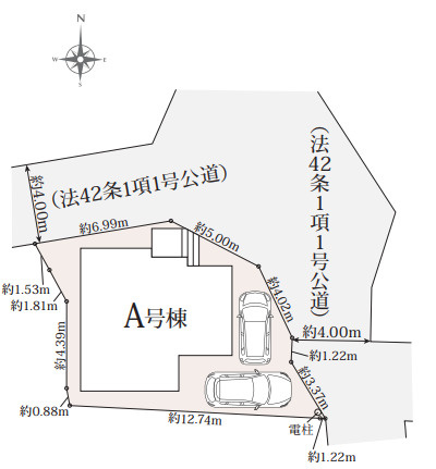 狭山市祇園　新築戸建　ハートフルタウンの区画図