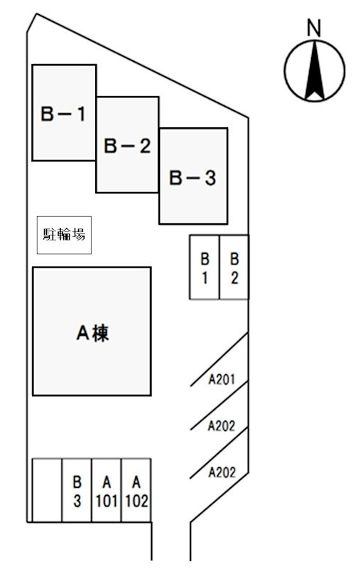 グランドール原尾島　B　の区画図