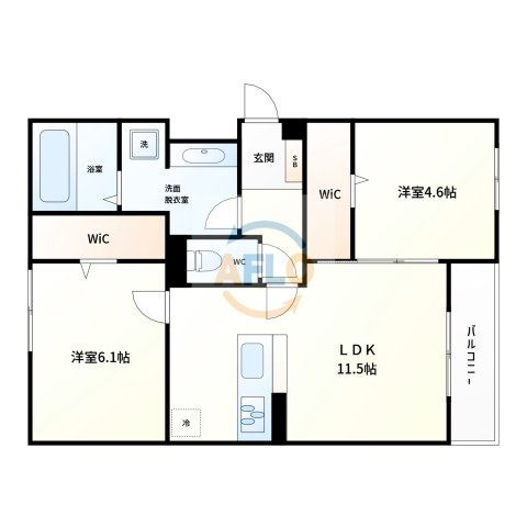 網島SOCIA　桜宮小学校区の間取り|網島SOCIA　間取り