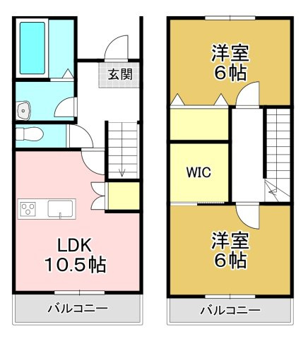 ヴィ・オーレ吉木の間取り