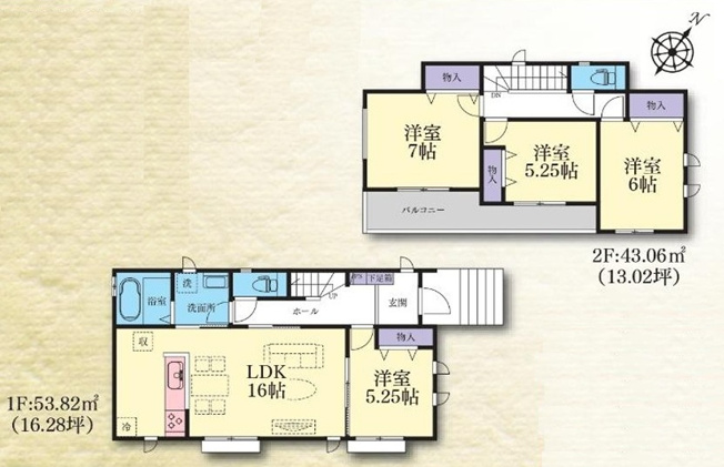 【間取り】 | 綾瀬市深谷中2丁目 新築戸建 全7棟