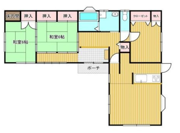大網白里市南横川　平屋中古戸建の間取り|図面と現況に相違がある場合、現況を優先致します。