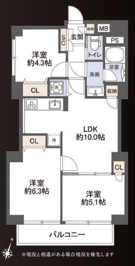 元住吉ガーデンハイツの間取り