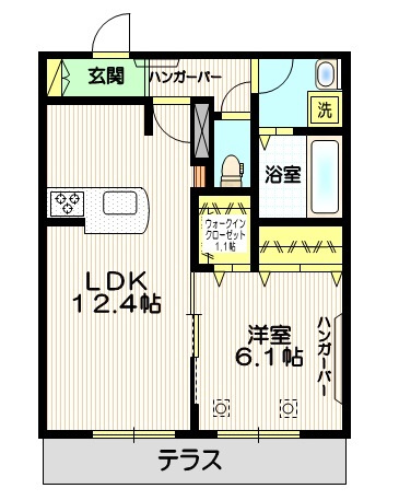 ルミエール東岸町Ａの間取り|★ウォークインクローゼットのお部屋です★