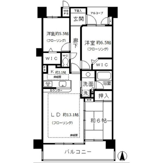 【間取り】 | レジディア白壁東