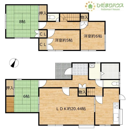 【間取り】 | 守谷市みずき野1丁目　中古戸建 | 一人部屋が実現できる４LDK間取りです。将来お子様の一人部屋をお考えの方にオススメな物件です。