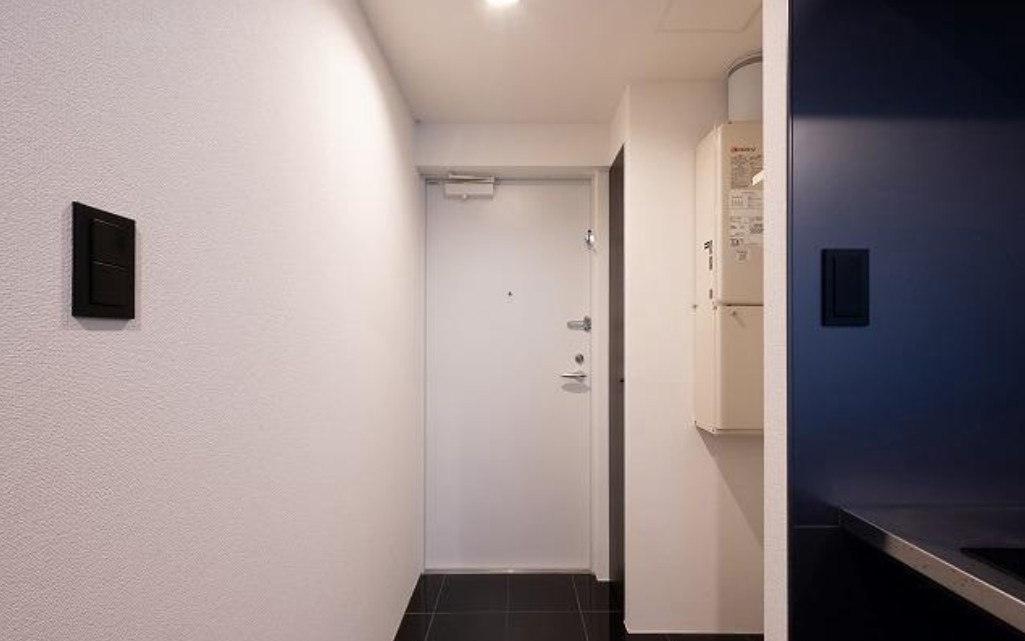 ルクレ高田馬場の玄関