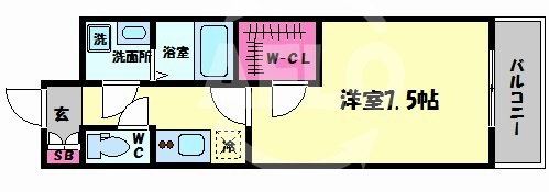 エスプレイスOSAKAベイシティの間取り|エスプレイOSAKAスベイシティ　開放感のある間取り