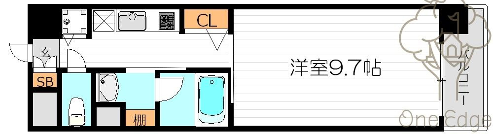 インザグレイス天神橋の間取り