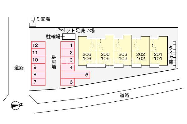 プルメリアＦの区画図