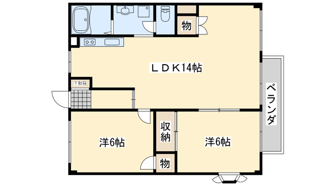 【間取り】 | シャンパーニュ２番館